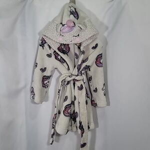 5/$30 PEKKLE Unicorn Fleece Robe with Hood Warm Soft